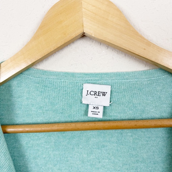 J. Crew Vanessa Longline Sweater Jacket Teal Size XS - Picture 3 of 5
